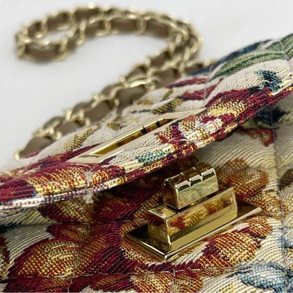 Persaman New York Tapestry Floral Shoulder Bag w/ Chain Strap - Picture 15 of 15